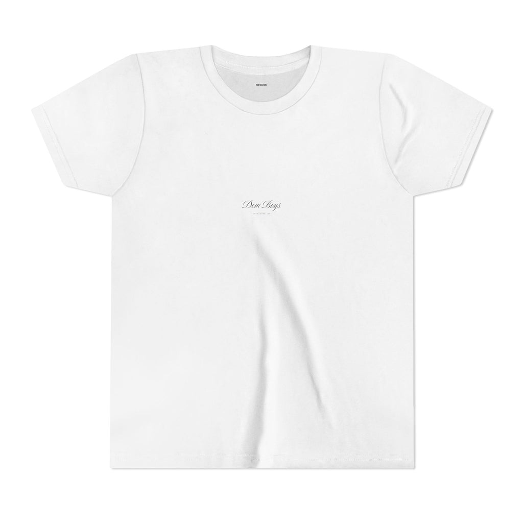 Euro Flav Tee – Dem Boys Script (White) – Youth