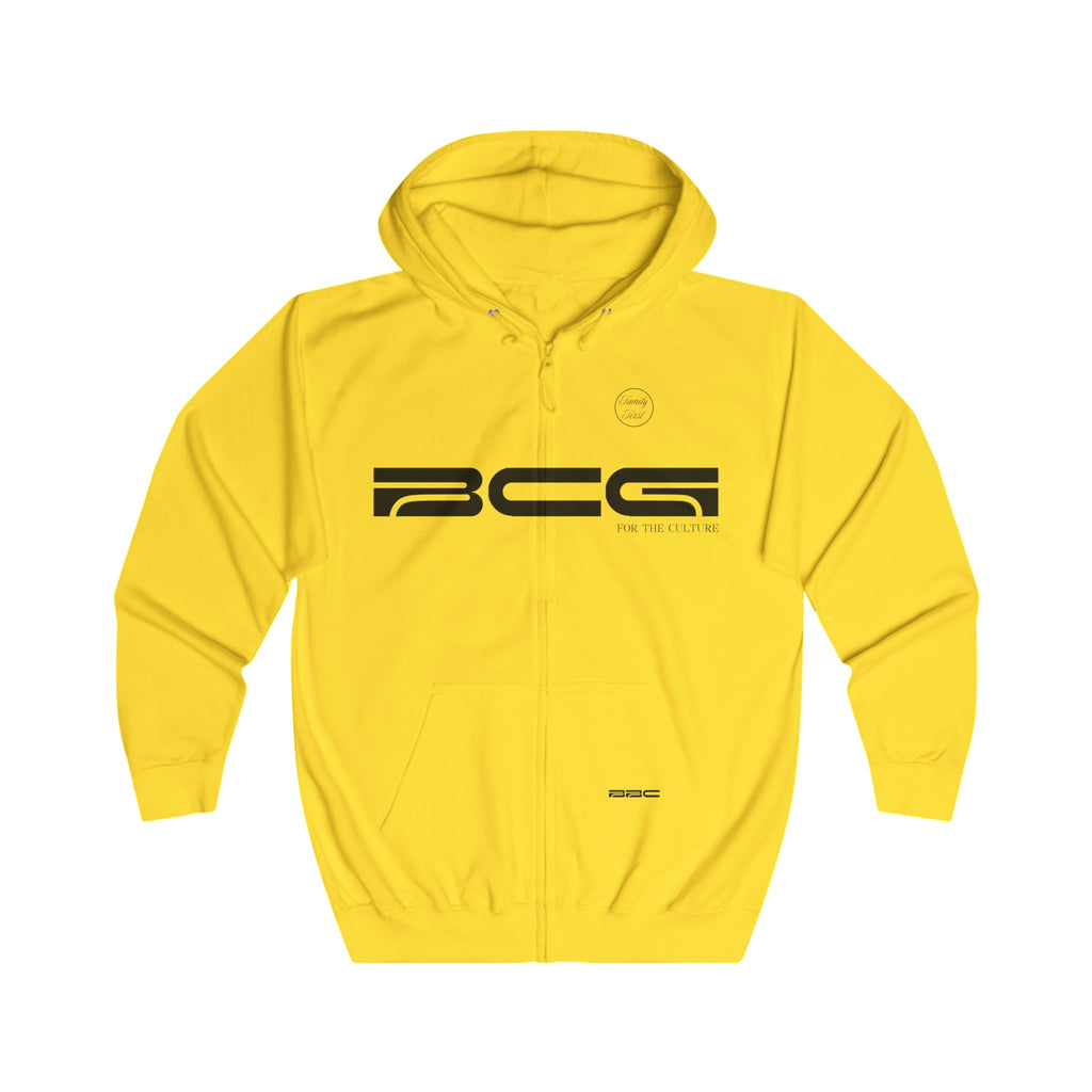 ML Zip Hoodie Yellow — Big Badge Back
