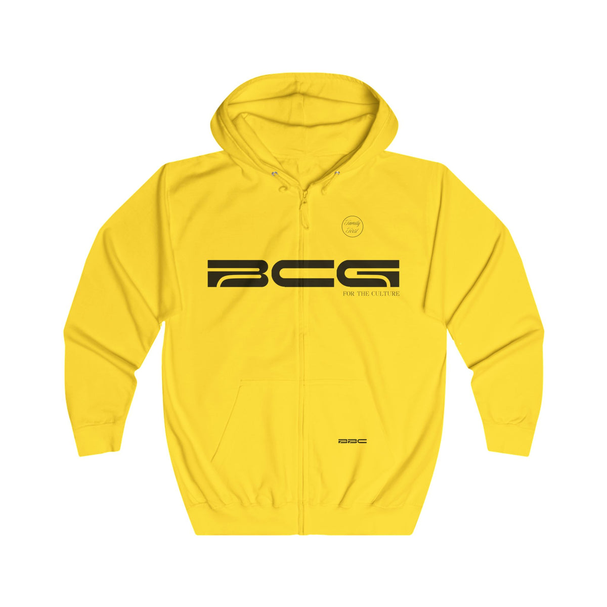 ML Zip Hoodie Yellow — Big Badge Back