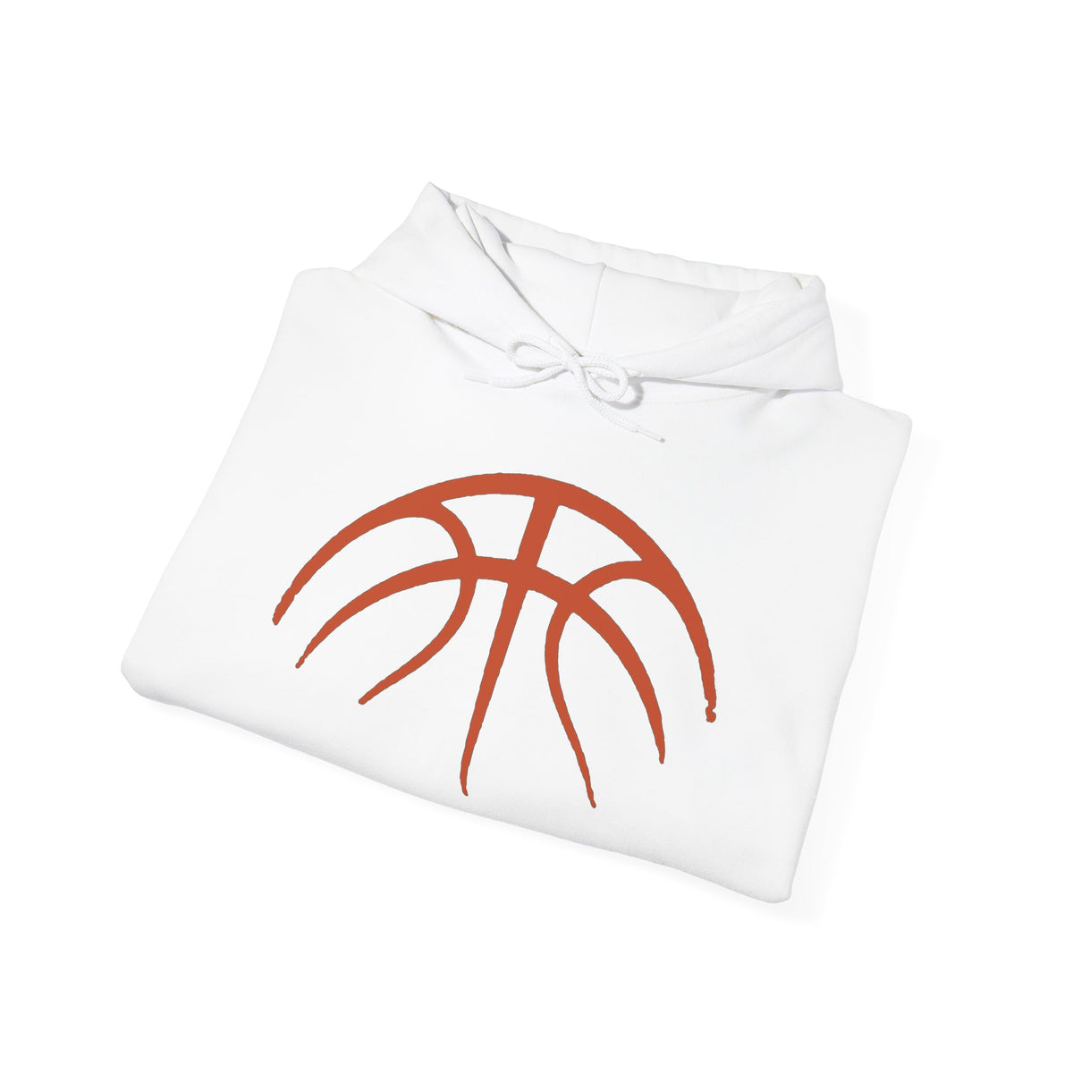 White Basketball Logo Hoodie