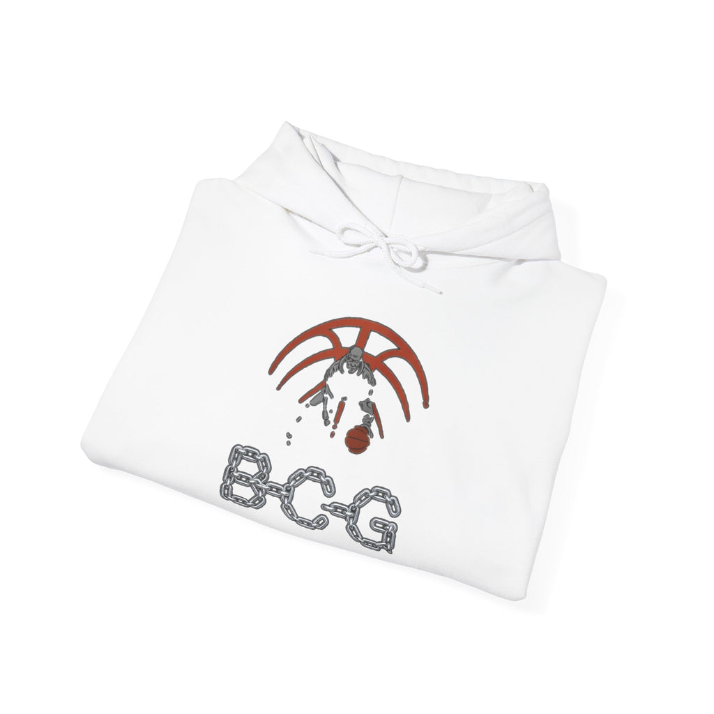 Basketball Palm Tree Hoodie — BCG Retro Logo Sports Pullover