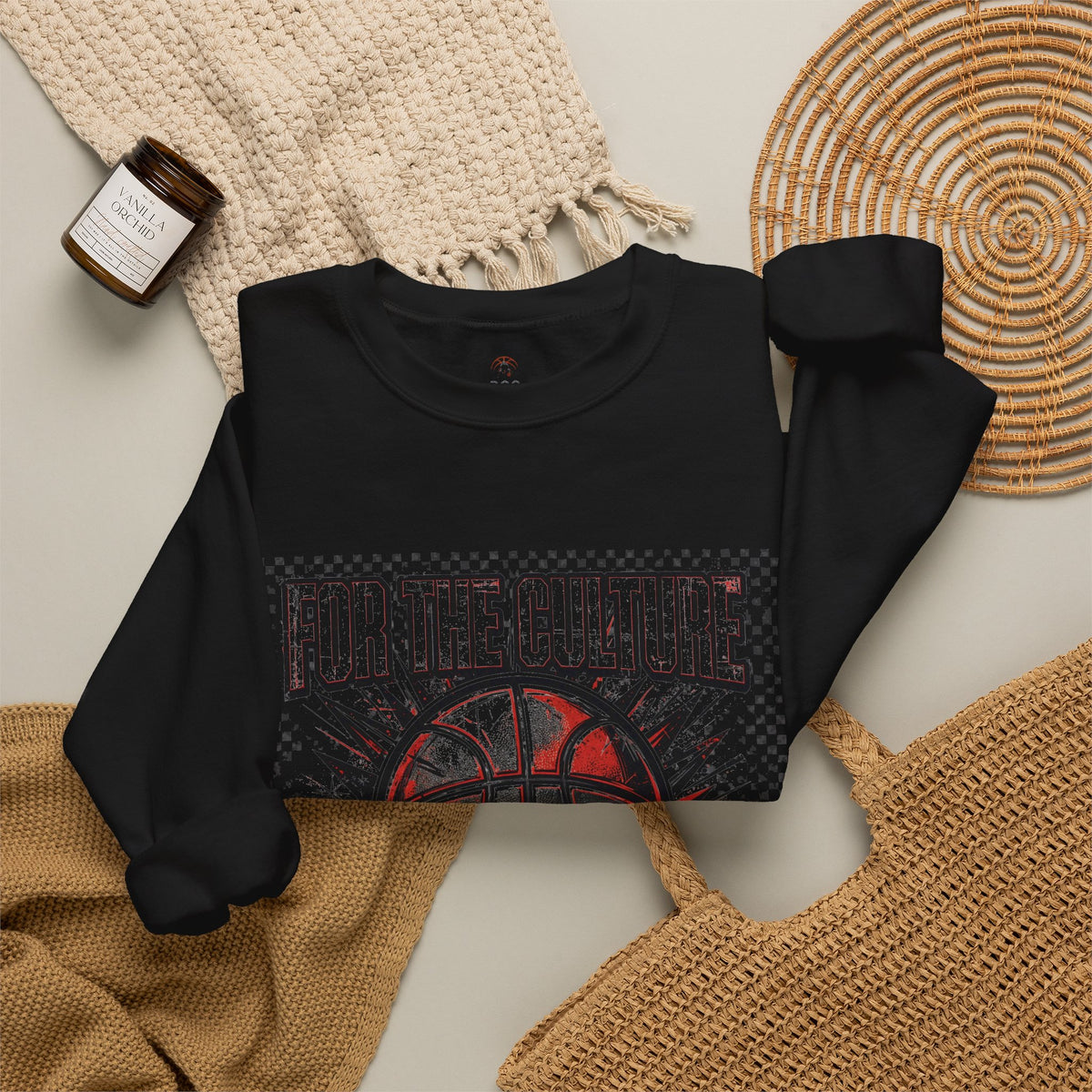For The Culture Basketball Crewneck Sweatshirt - Bootcamp Gear Graphic Pullover