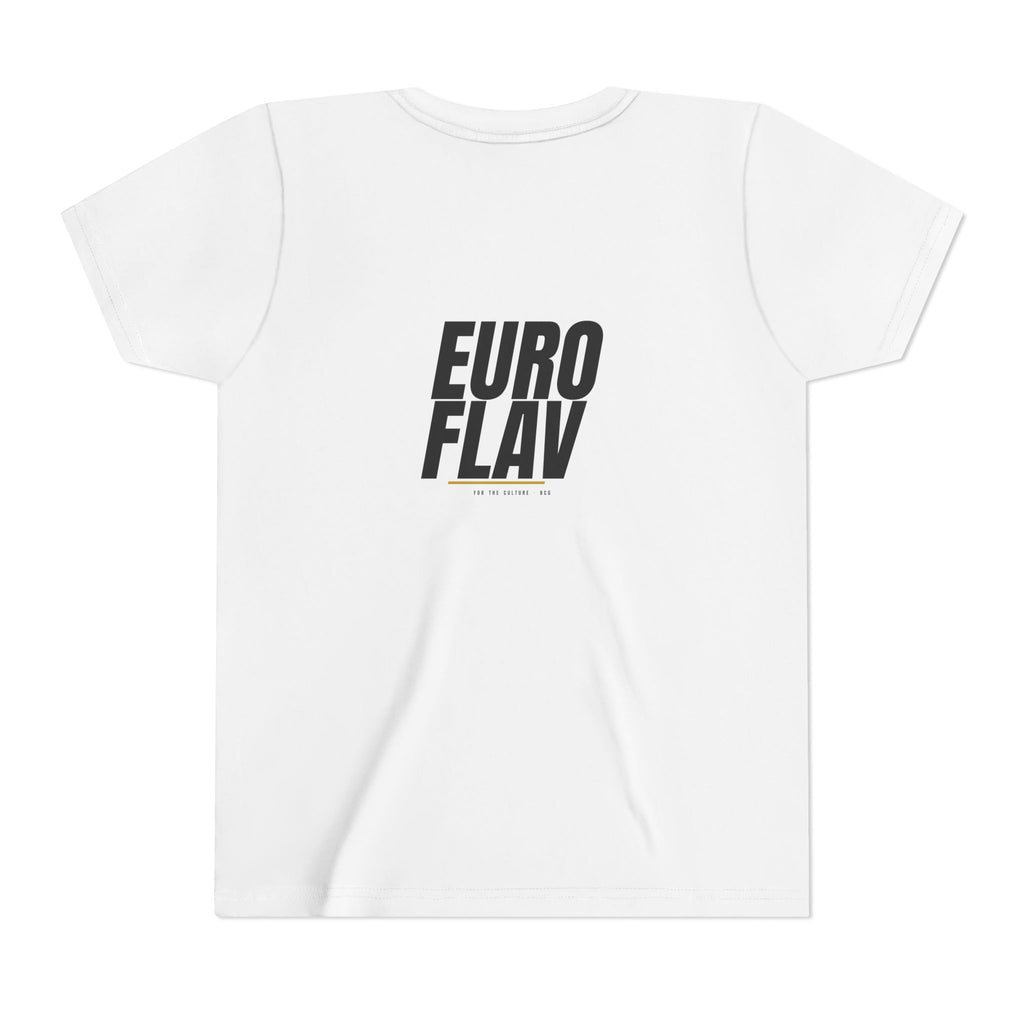 Euro Flav Tee – Dem Boys Script (White) – Youth