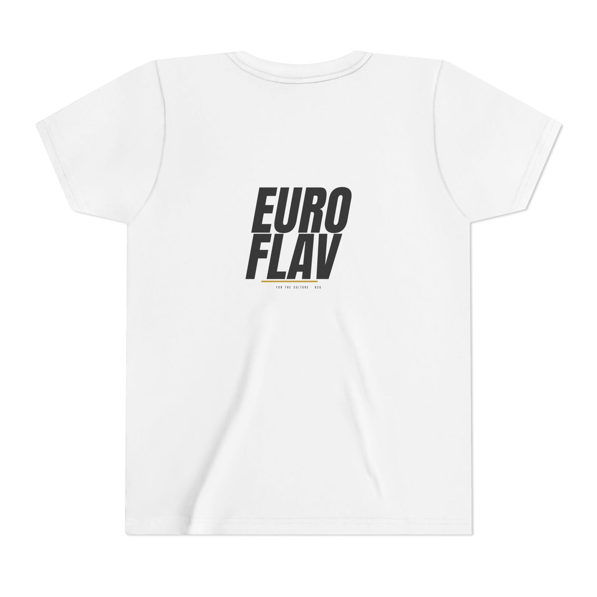 Euro Flav Tee – Dem Boys Script (White) – Youth