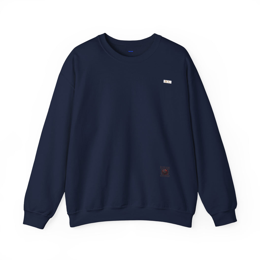 Crewneck Sweatshirt — Minimalist Tiny "PK" Embroidered White Pullover