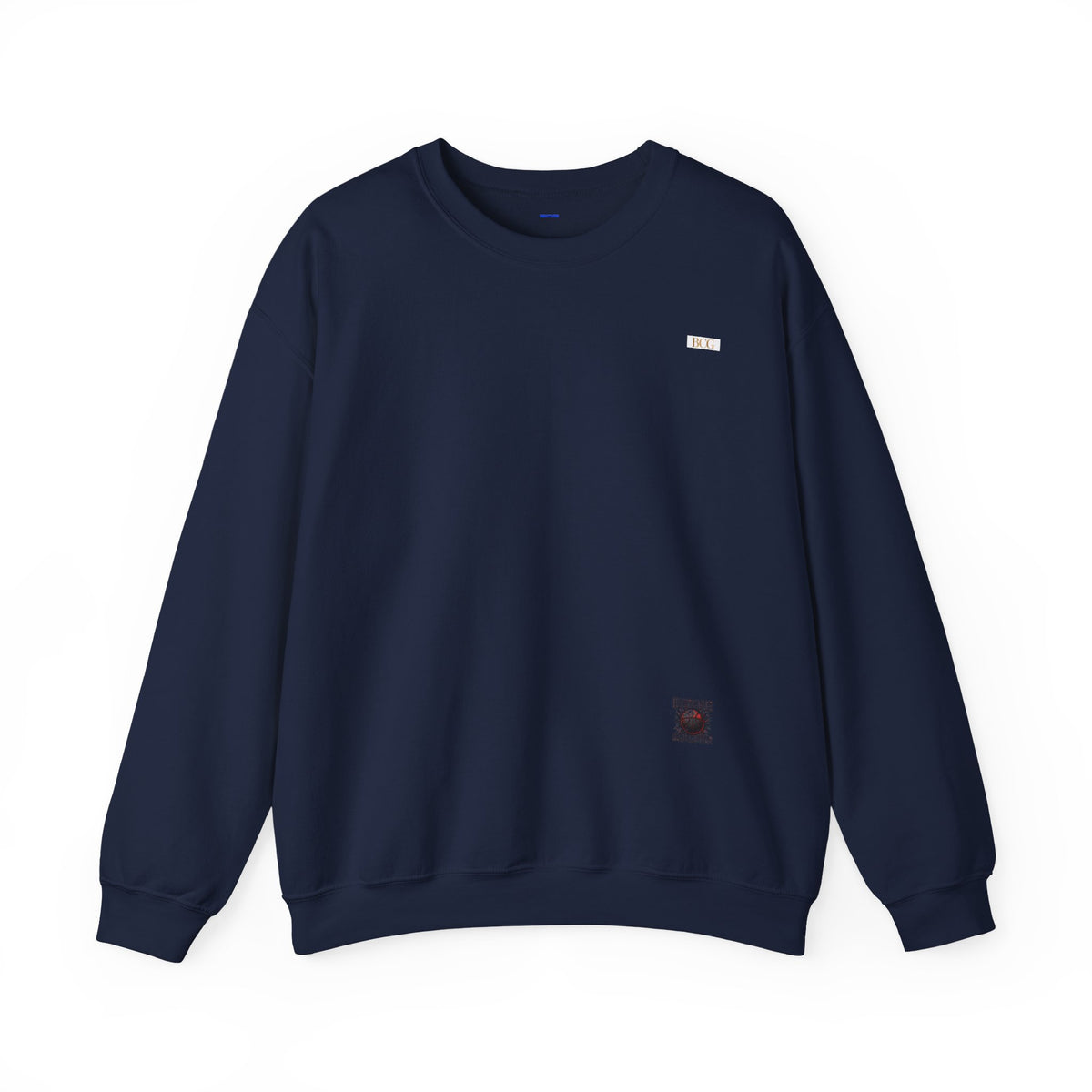Crewneck Sweatshirt — Minimalist Tiny "PK" Embroidered White Pullover