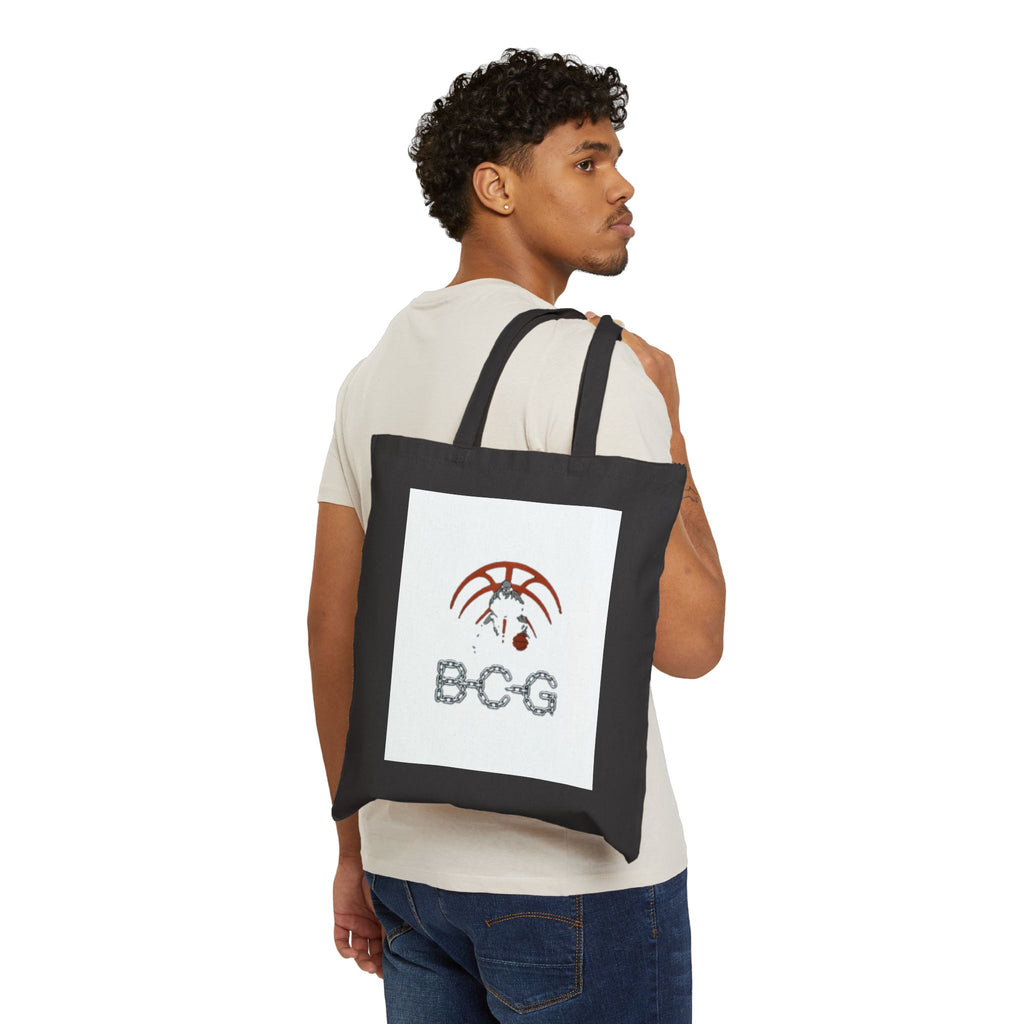 Basketball Umbrella Graphic Tote Bag — BCG Logo Cotton Canvas Tote