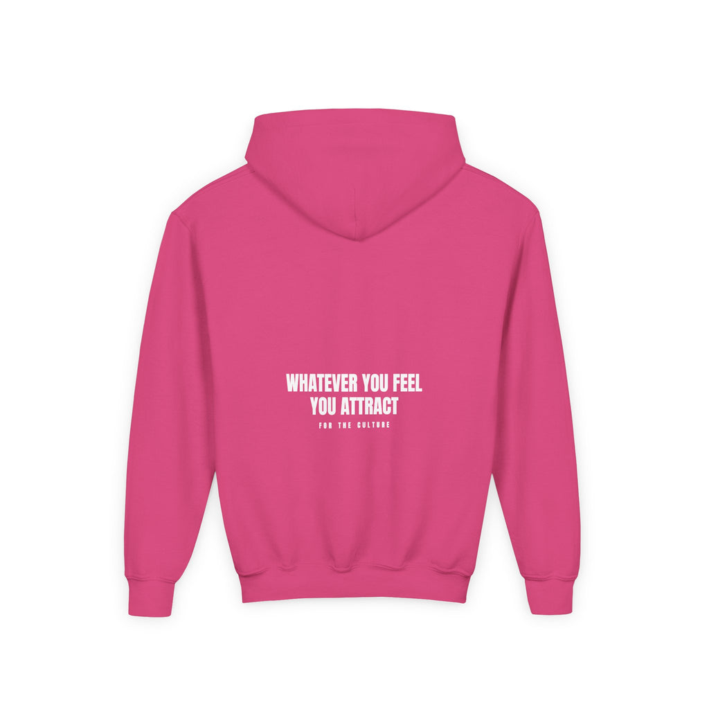 ML Hoodie – Whatever You Feel Back (Heliconia) – Youth