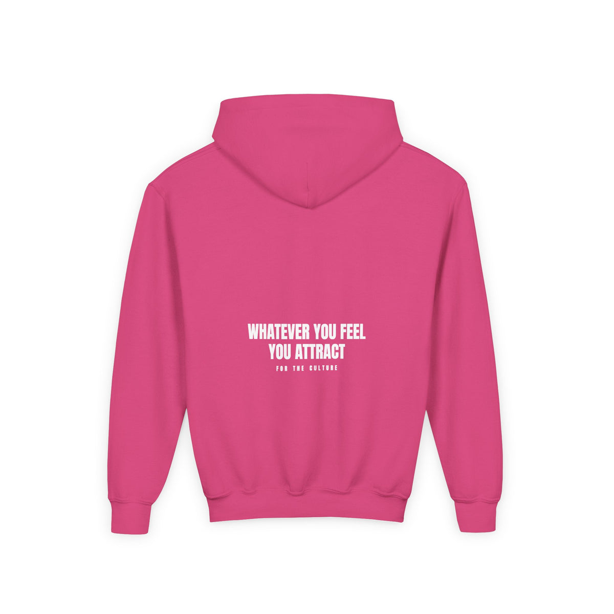 ML Hoodie – Whatever You Feel Back (Heliconia) – Youth
