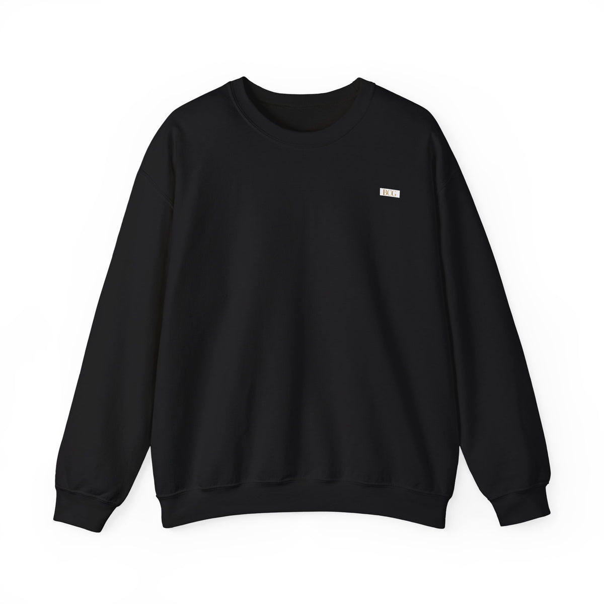 Crewneck Sweatshirt — Minimalist Tiny "PK" Embroidered White Pullover