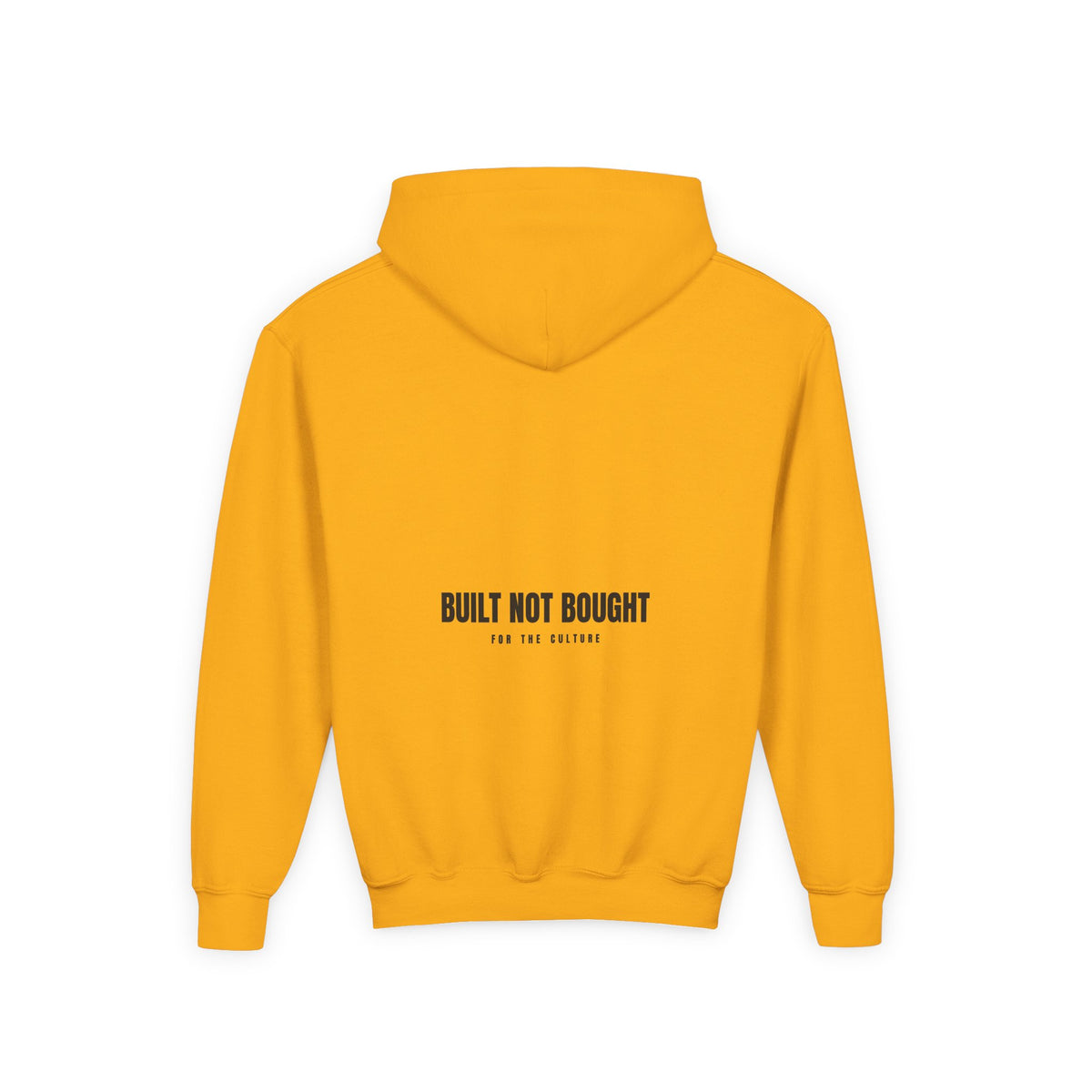 ML Hoodie – Built Not Bought Back (Gold) – Youth