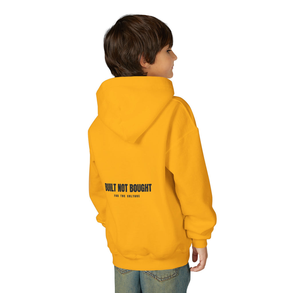 ML Hoodie – Built Not Bought Back (Gold) – Youth