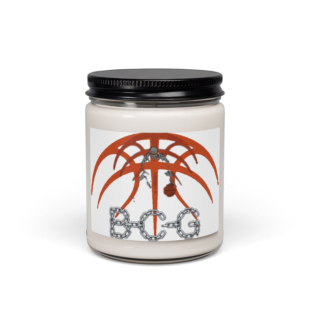 B.C.G. Palm Cross Soy Candle — 9oz Scented Jar (Decorative Gothic Palm Design)