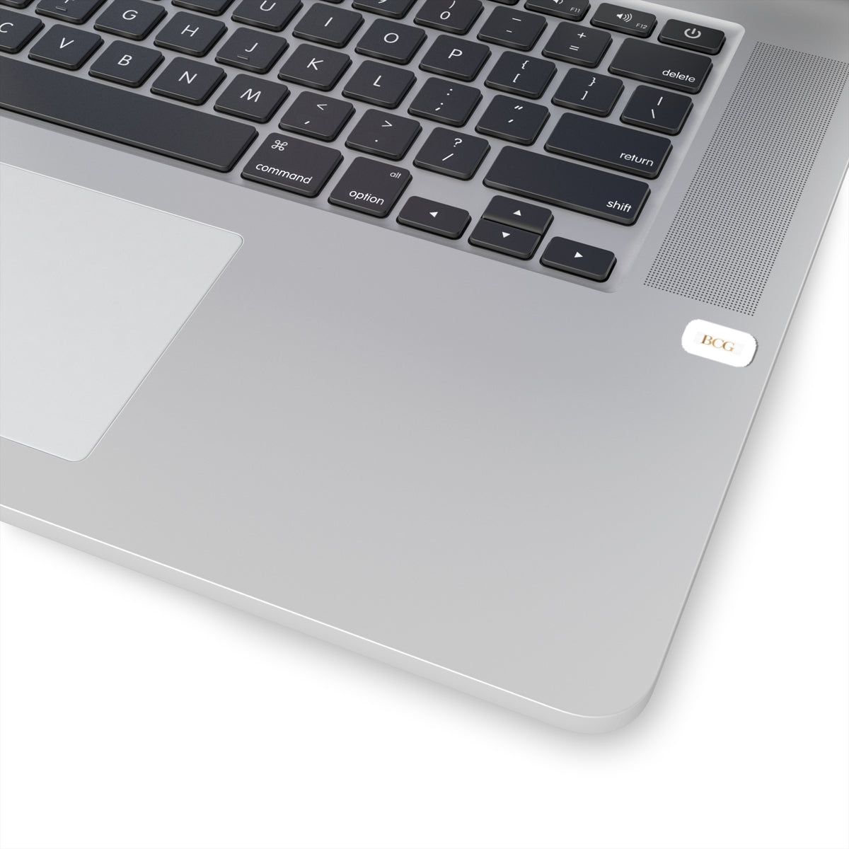 Kiss-Cut Sticker – Minimal Monogram 'BCG' Laptop Decal (Small)