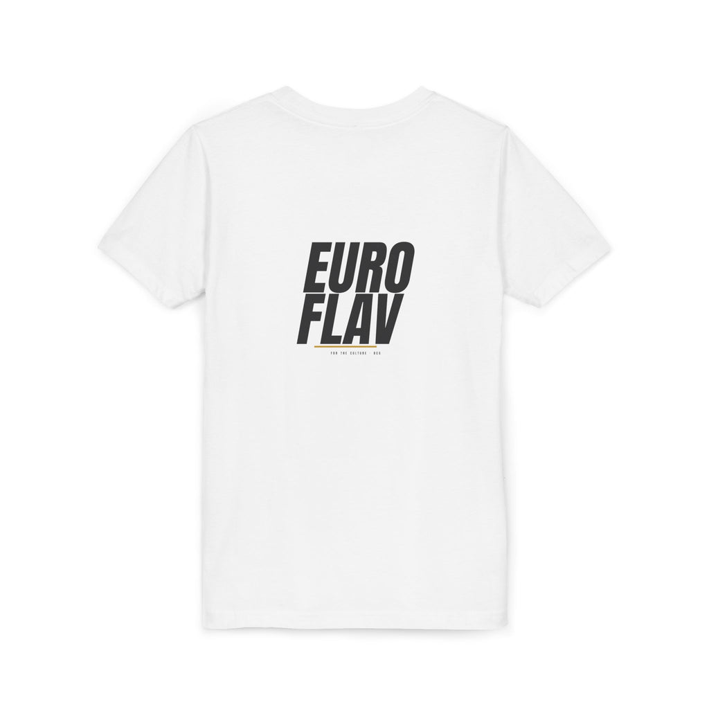 Euro Flav Tee – Dem Boys Script (White) – Youth