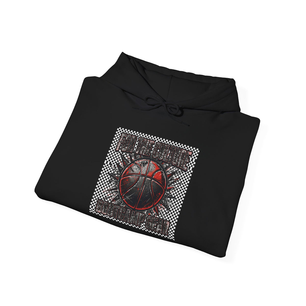 Basketball Graphic Hoodie – "Nothing But Net" Retro Court Design