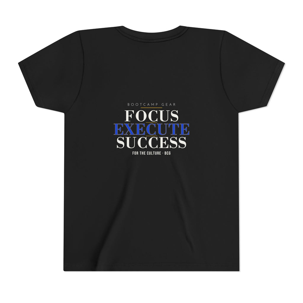 Focus Execute Success Tee – Focus · Execute · Success (Black) – Youth