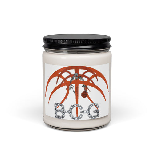 B.C.G. Palm Cross Soy Candle — 9oz Scented Jar (Decorative Gothic Palm Design)