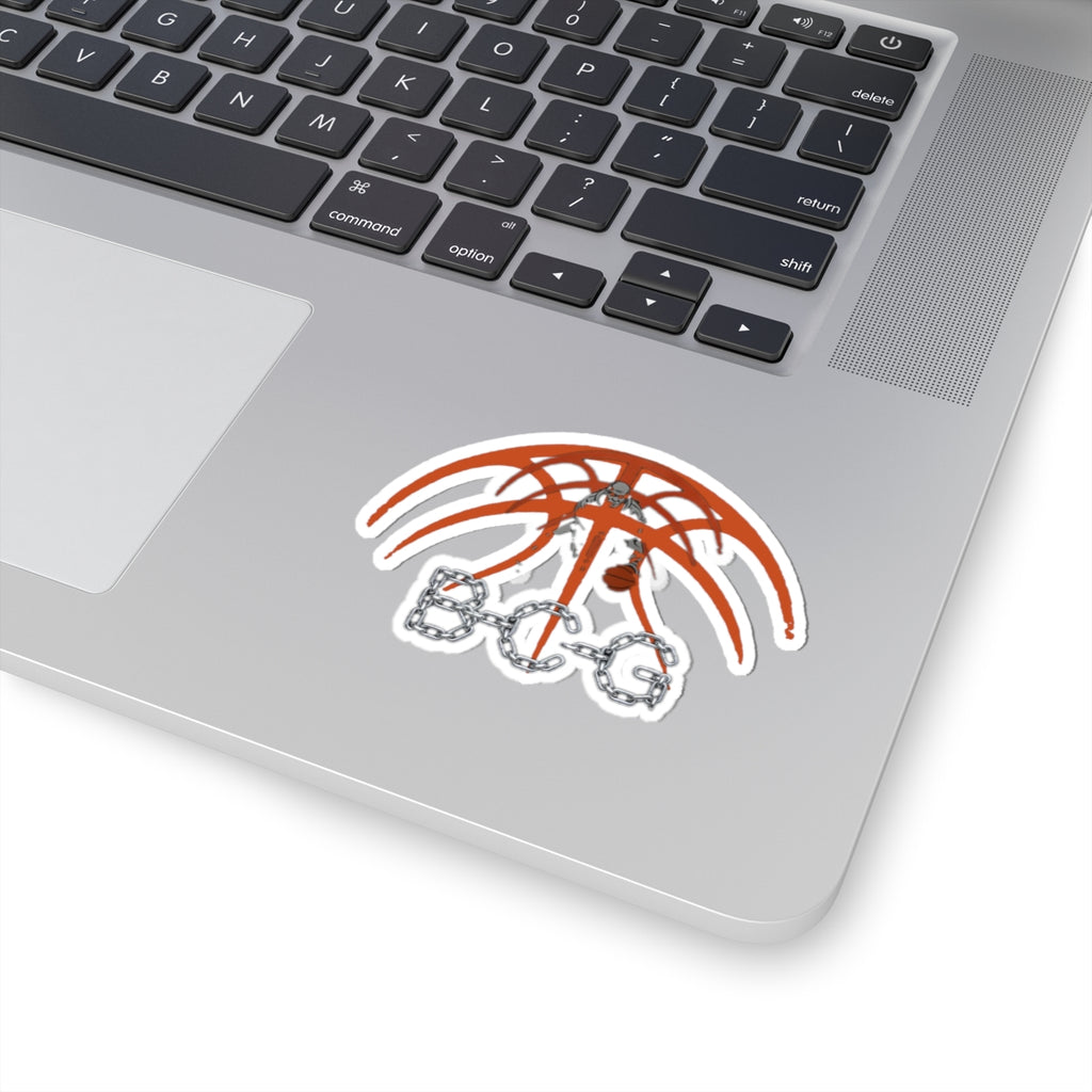 Basketball Skull Sticker — BCG Chain Logo Kiss-Cut Decal