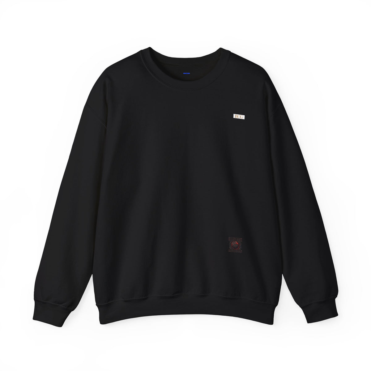 Crewneck Sweatshirt — Minimalist Tiny "PK" Embroidered White Pullover