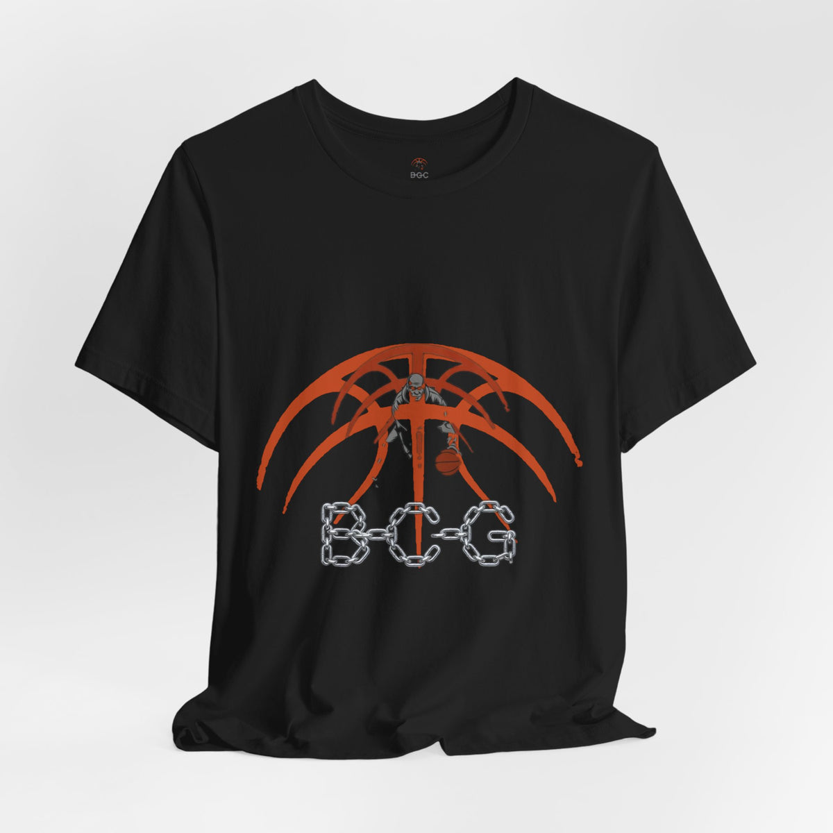 Basketball Chain Logo Tee — 'STG' Graphic Sports T-Shirt