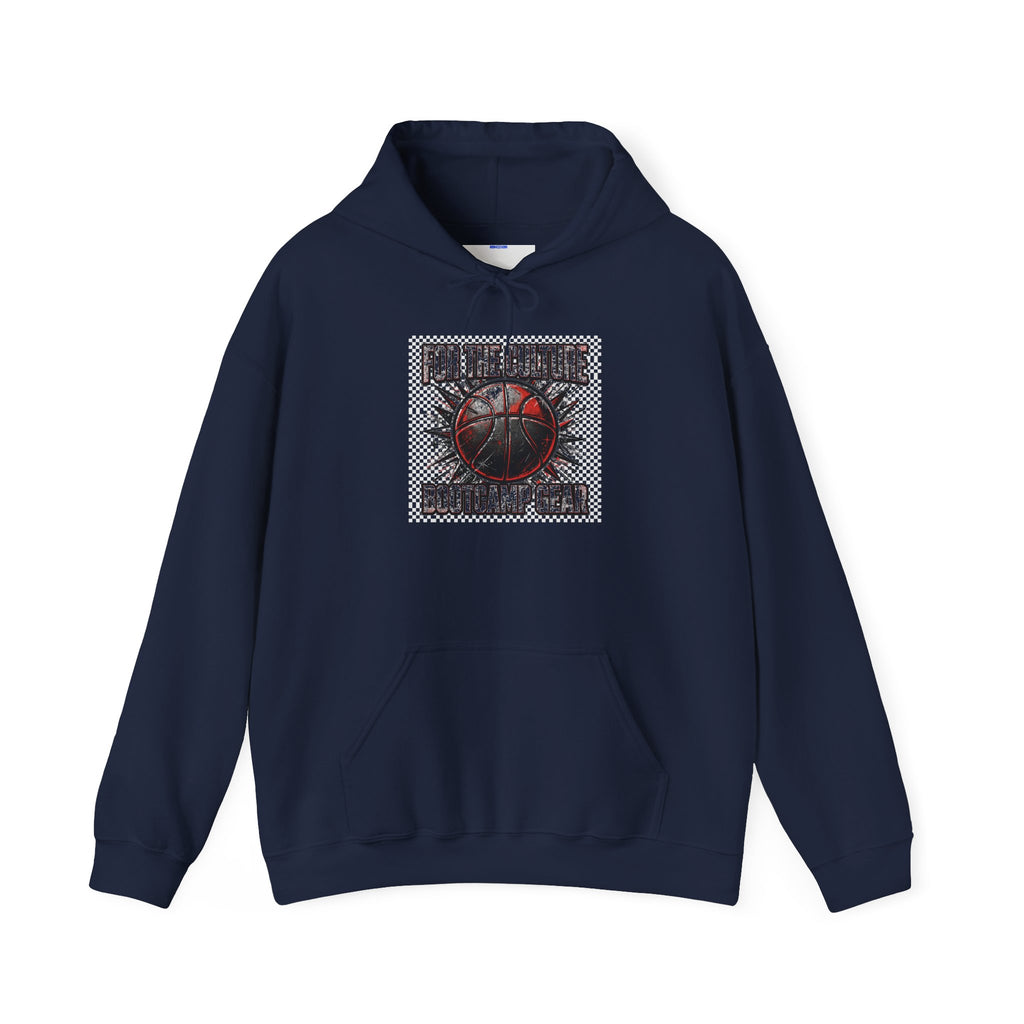 Basketball Graphic Hoodie – "Nothing But Net" Retro Court Design