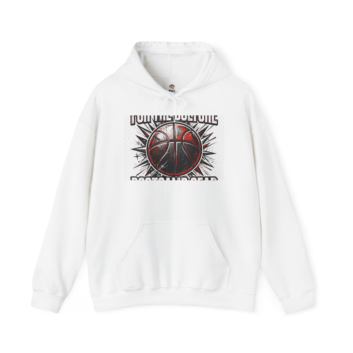 Basketball Graphic Hoodie – "Nothing But Net" Retro Court Design