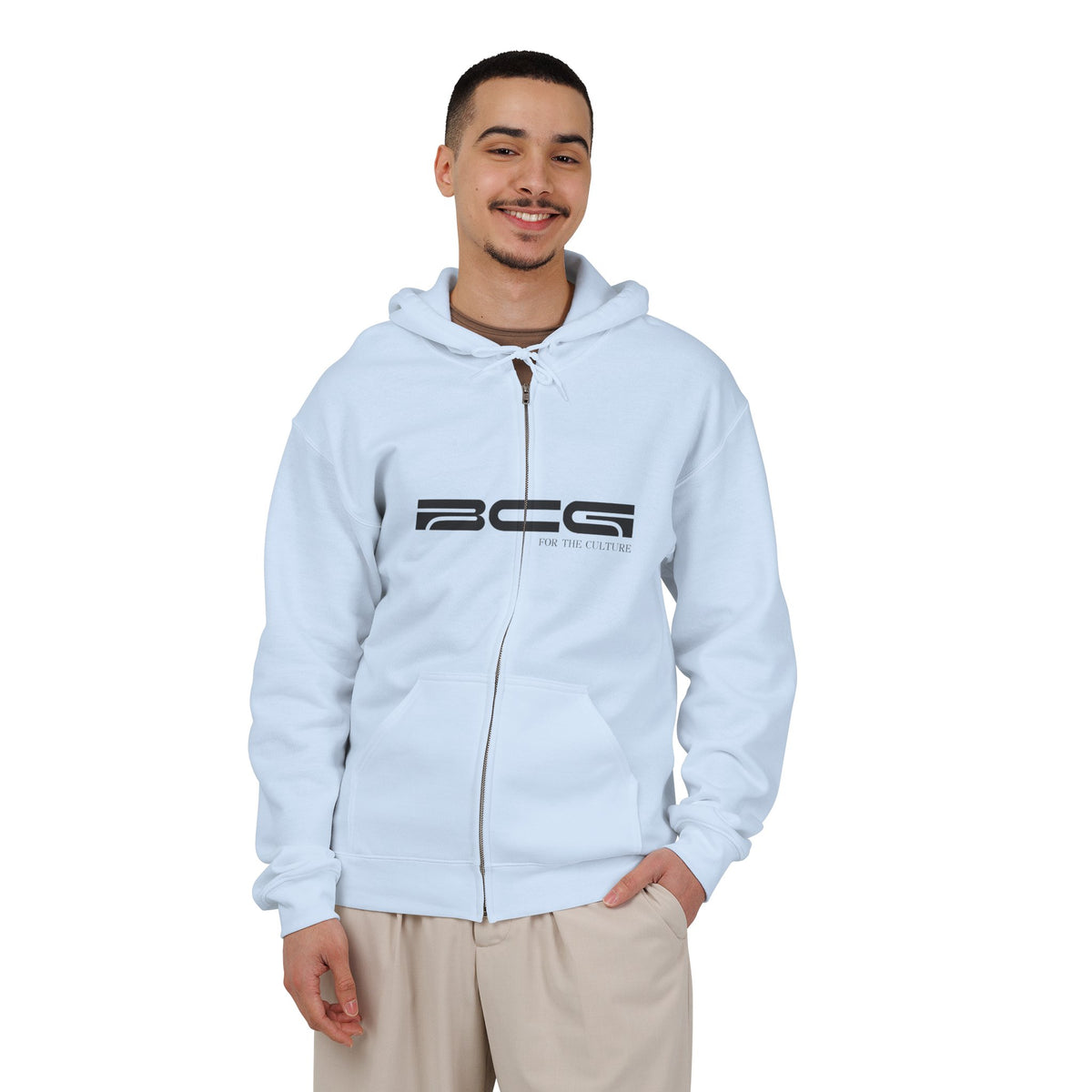 ML Zip Hoodie – Light Blue
