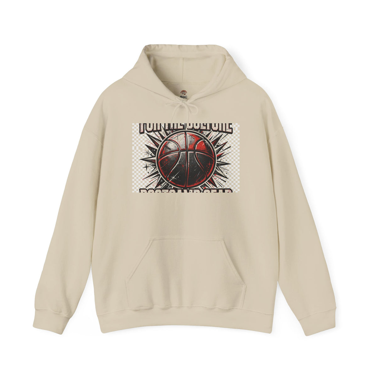 Basketball Graphic Hoodie – "Nothing But Net" Retro Court Design