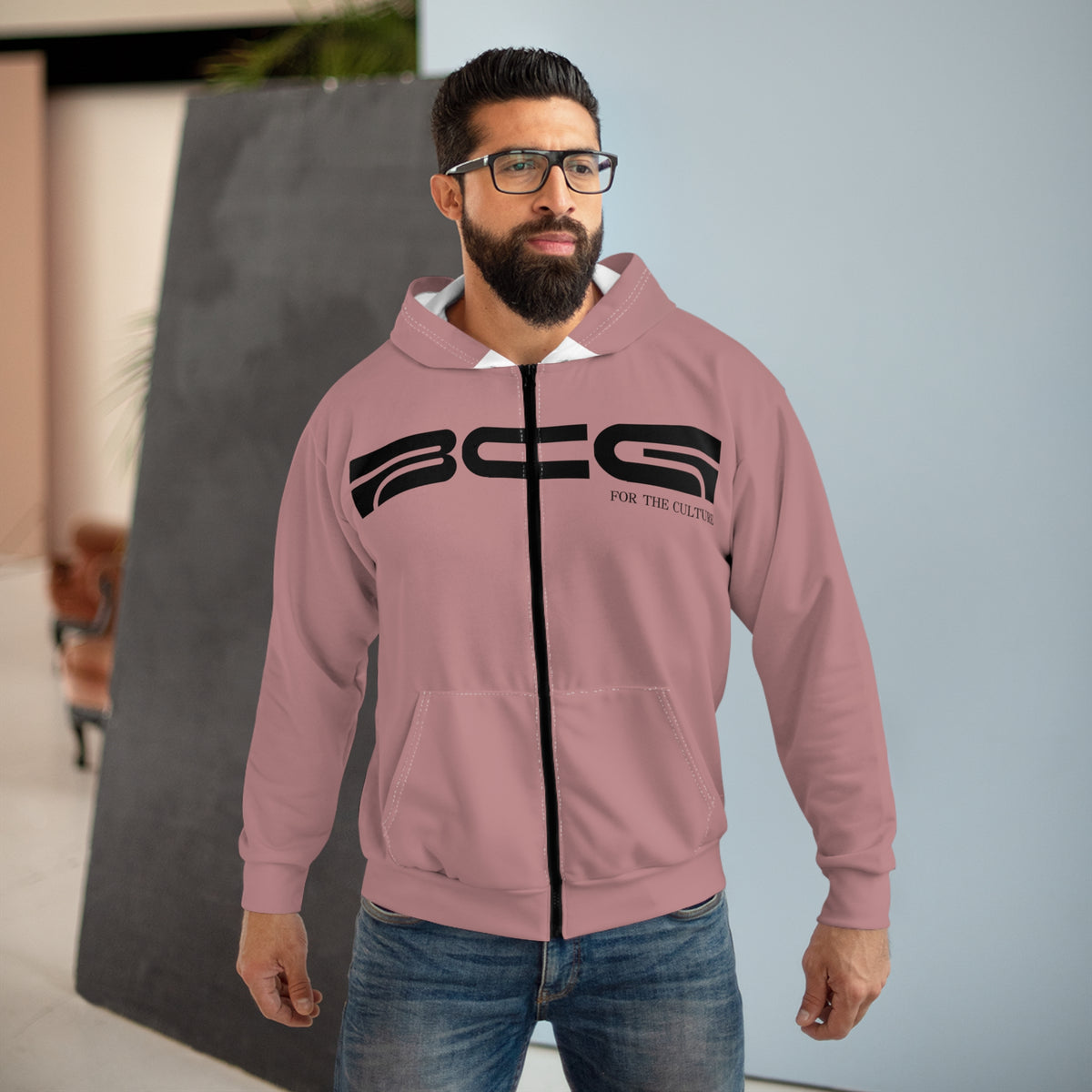 ML Zip Hoodie – Pink