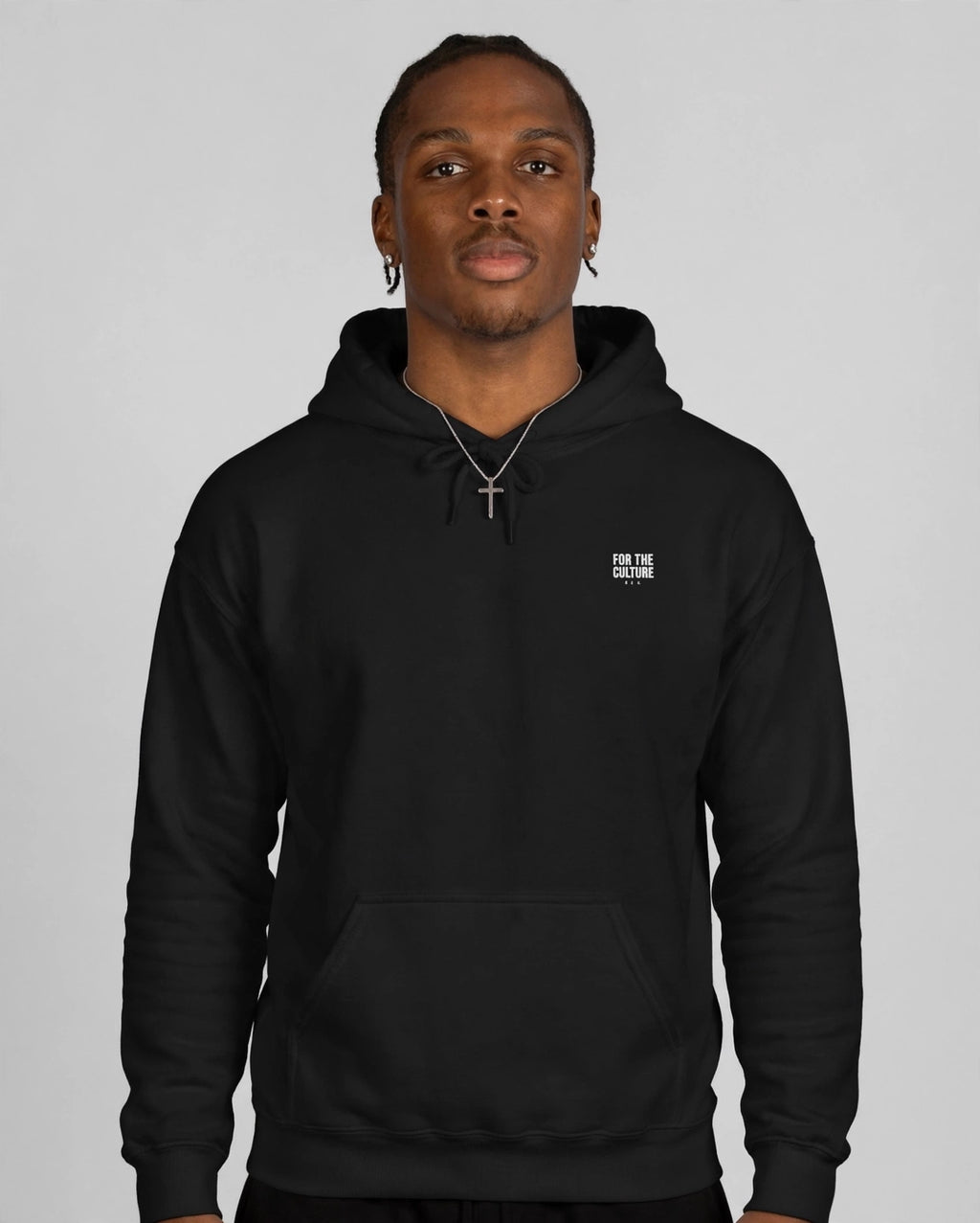 Patrick wearing the Keep Your Mind Right Hoodie – Staatliches (Black), front view
