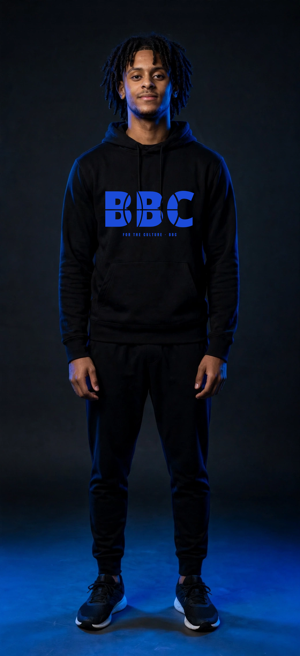 Sefi wearing the BBC Ball-Seam Hoodie – Black