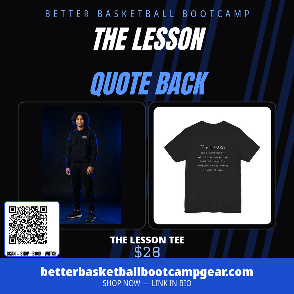 Michael wearing The Lesson Tee – Black