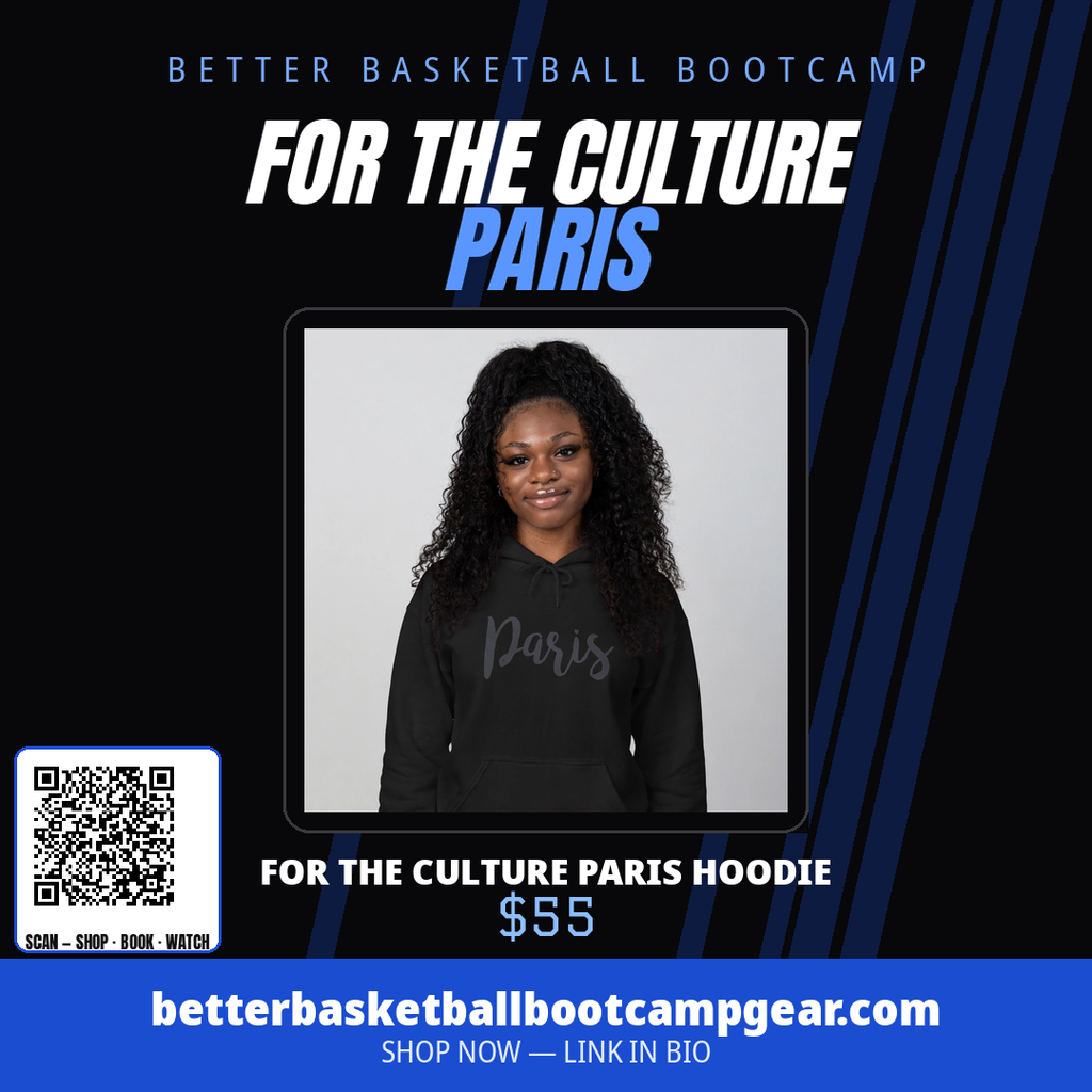 Model wearing the For The Culture Paris Hoodie