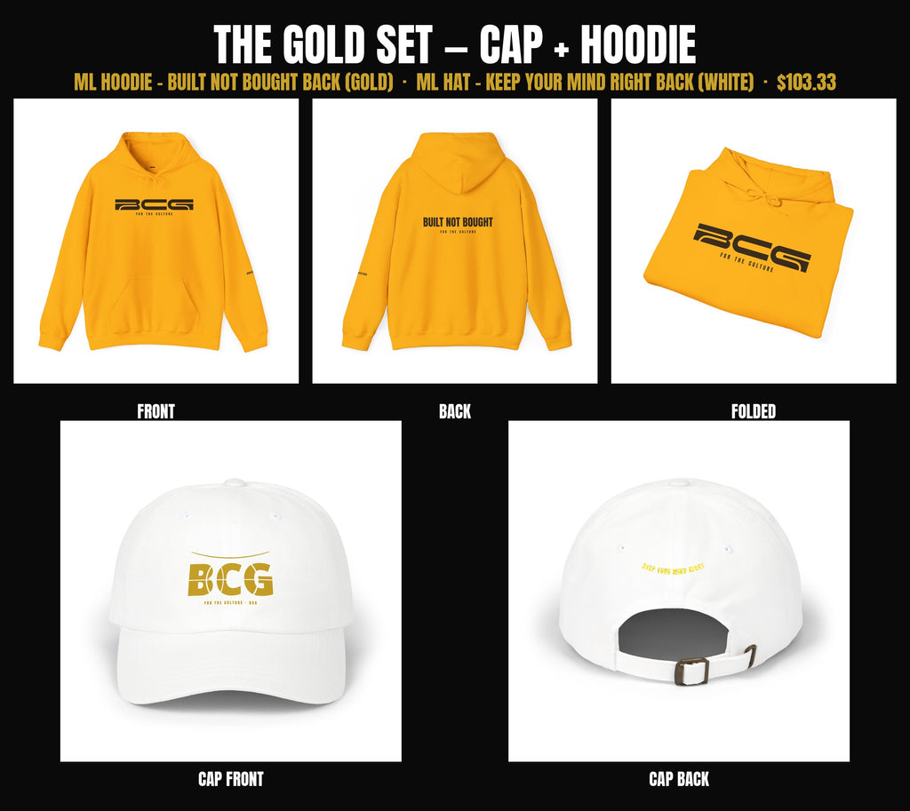 The Gold Set — Cap + Hoodie